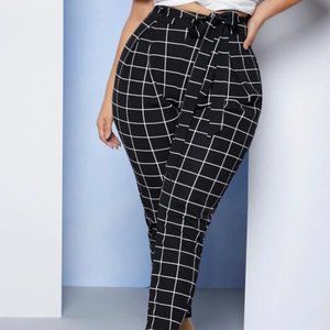 SHEIN Grid Skinny Pants
